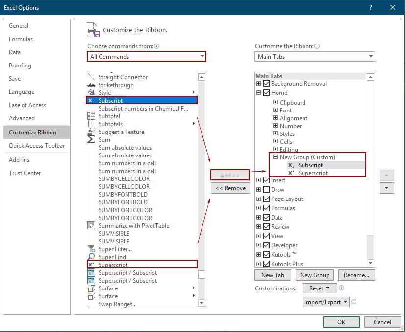 Hướng dẫn chèn chỉ số trên và dưới trong Excel
